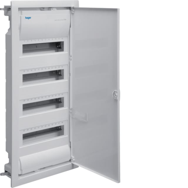 HAGER - Coffret Volta encastré - 4R. - 48 M. - VU48LN HAGER - Coffret Volta encastré - 4R. - 48 M. - VU48LN