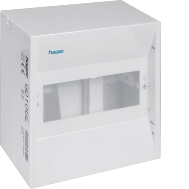 HAGER - Coffret cache-bornes - 6 M. - Mini Gamma - GD106E HAGER - Coffret cache-bornes - 6 M. - Mini Gamma - GD106E