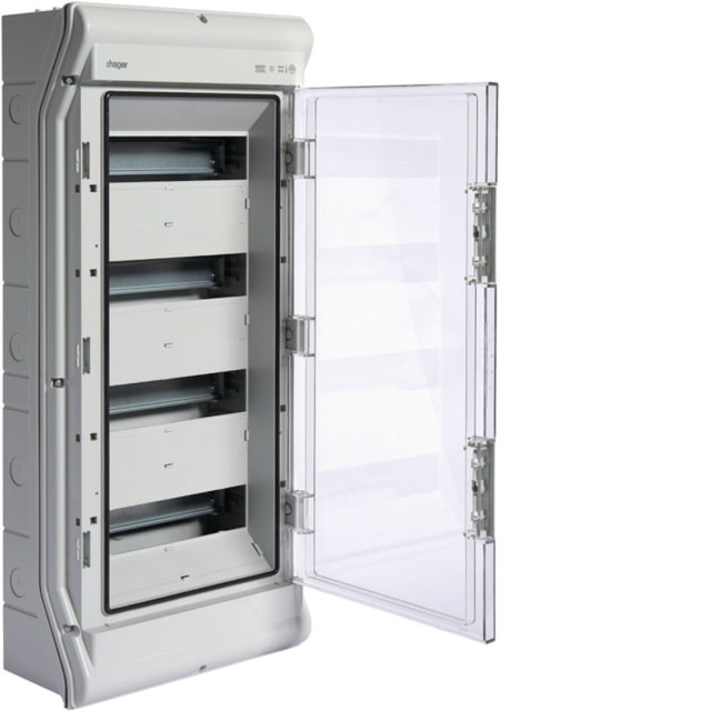 HAGER - Coffret étanche IP65 - 48 M. - VE412M HAGER - Coffret étanche IP65 - 48 M. - VE412M