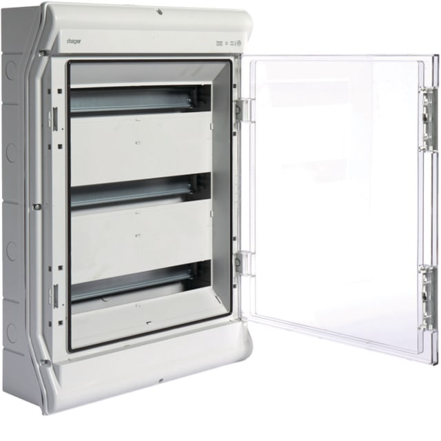 HAGER - Coffret étanche IP65 - 54 M. - VE318M HAGER - Coffret étanche IP65 - 54 M. - VE318M