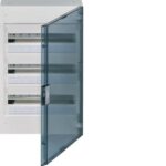 HAGER - Coffret vega - 3R. - 54 M. - porte transparente - VB318R