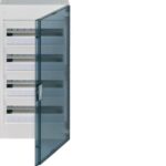 HAGER - Coffret vega - 4R. - 72 M. - porte transparente - VB418R