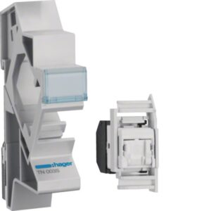 HAGER - Connecteur Cat 6 UTP + support modulaire - TN003S