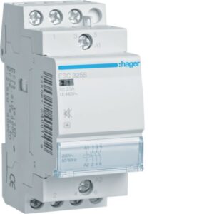 HAGER - Contacteur silencieux - 3x25A - 230V - 3NO - ESC325S