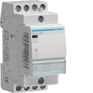 HAGER - Contacteur silencieux - 4x25A - 230V - 4NO - ESC425S
