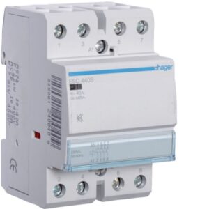 HAGER - Contacteur silencieux - 4x40A - 230V - 4NO - ESC440S