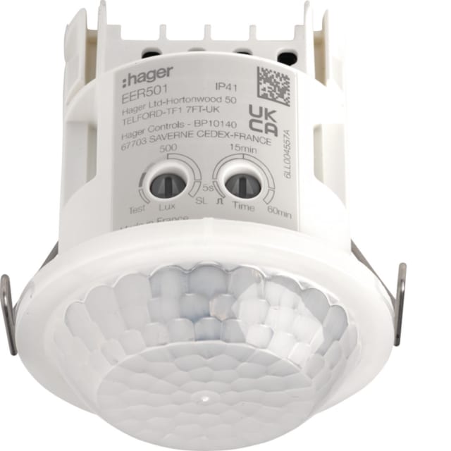 HAGER - Détecteur de mouvement IR on/off encastré mini 10m - EER501 HAGER - Détecteur de mouvement IR on/off encastré mini 10m - EER501