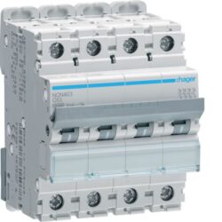 HAGER - Disjoncteur 10kA - C - 4P - 63A - 4M. - NCN463