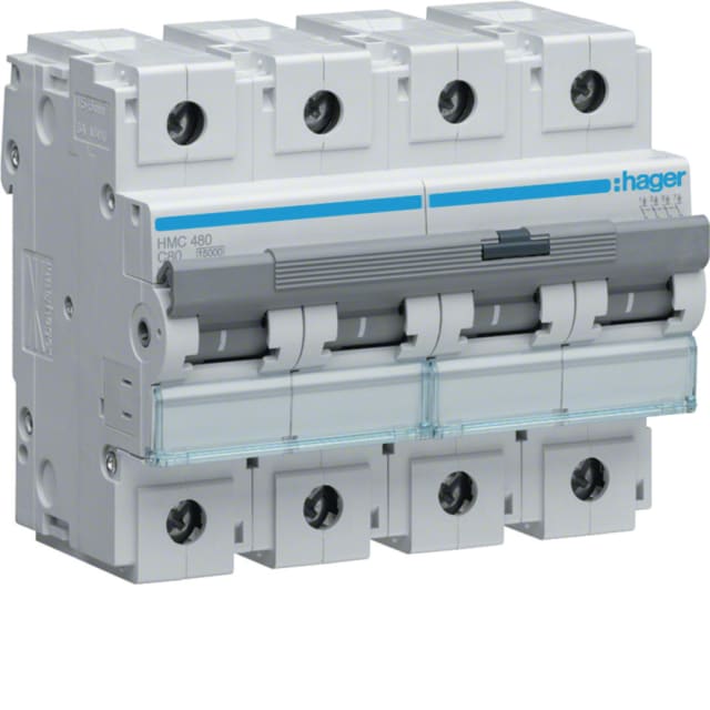 HAGER - Disjoncteur 15kA 80A 4P C 6M - HMC480 HAGER - Disjoncteur 15kA 80A 4P C 6M - HMC480
