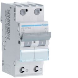 HAGER - Disjoncteur 3kA - C - 2P - 10A - 2M - qc - MWS210A