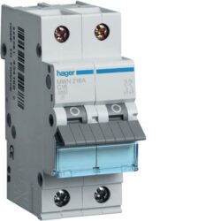 HAGER - Disjoncteur 3kA - C - 2P - 16A - 2M - MWN216A