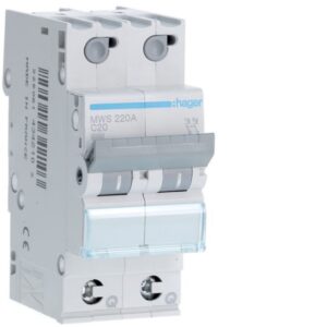 HAGER - Disjoncteur 3kA - C - 2P - 20A - 2M - qc - MWS220A