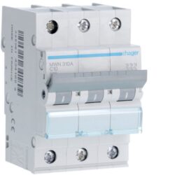 HAGER - Disjoncteur 3kA - C - 3P - 10A - 3M - MWN310A