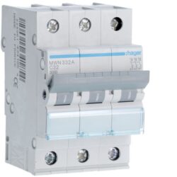 HAGER - Disjoncteur 3kA - C - 3P - 32A - 3M - MWN332A