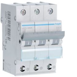 HAGER - Disjoncteur 3kA - C - 3P - 40A - 3M - qc - MWS340A