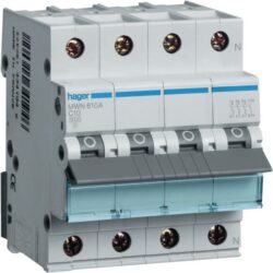 HAGER - Disjoncteur 3kA - C - 3P+N - 10A. - 4M - MWN610A