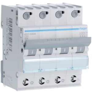 HAGER - Disjoncteur 3kA - C - 3P+N - 20A - 4M - qc - MWS620A