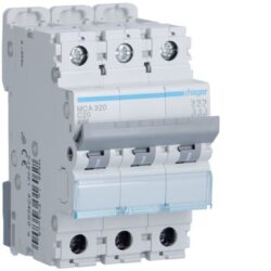 HAGER - Disjoncteur 6kA - C - 3P - 20A - 3M. - MCA320