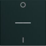 HAGER - Enjoliveur interrupteur bipolaire à voyant gallery marquage 0-1 2M noir - WXD013N