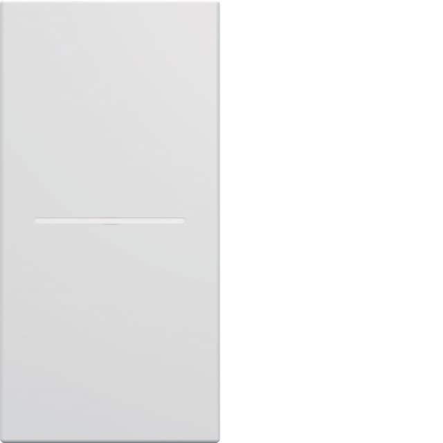 HAGER gallery enjoliveur interrupteur poussoir blanc Enjoliveur blanc pour interrupteur poussoir à voyant avec fente horizontale centrale
