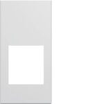 HAGER - Enjoliveur pour prise audio et video 1M blanc polaire - WXD201B