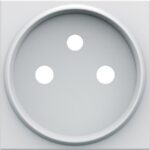 HAGER - Enjoliveur pour prise de courant gallery 2P+T connexion par le dessous blanc pol - WXD105B