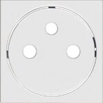 HAGER - Enjoliveur prise de courant 2P+T blanc polaire