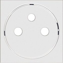 HAGER - Enjoliveur prise de courant 2P+T blanc polaire