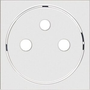 HAGER - Enjoliveur prise de courant 2P+T blanc polaire