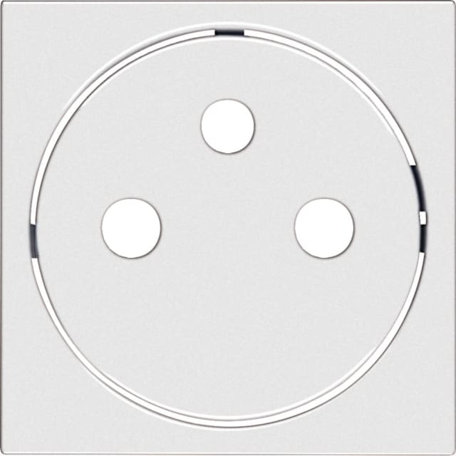 HAGER - Enjoliveur prise de courant 2P+T blanc polaire HAGER - Enjoliveur prise de courant 2P+T blanc polaire
