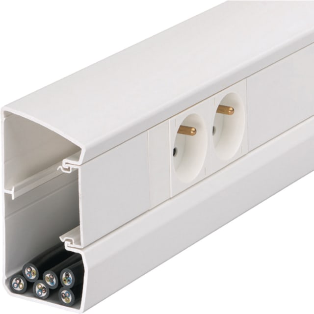 HAGER - GBD goulotte d'installation complète 50*100mm - GBD5010009016 HAGER - GBD goulotte d'installation complète 50*100mm - GBD5010009016