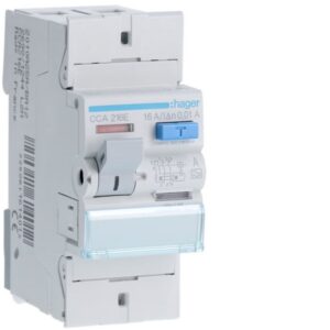 HAGER - Interrupteur différentiel 2P 16A 10mA type A - CCA216E
