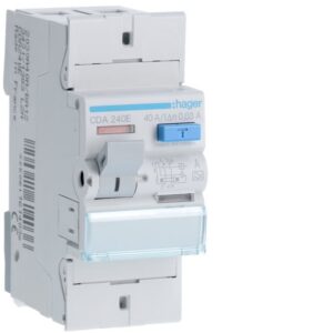 HAGER - Interrupteur différentiel 2P 40A 30mA type A - CDA240E