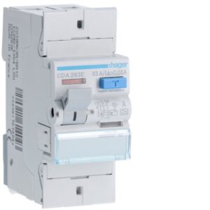 HAGER - Interrupteur différentiel 2P 63A 30mA type A - CDA263E