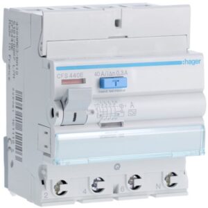 HAGER - Interrupteur différentiel 4P 40A 300mA type A qc - CFS440E