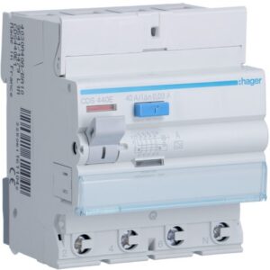 HAGER - Interrupteur différentiel 4P 40A 30mA type A qc - CDS440E
