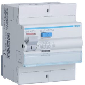 HAGER - Interrupteur différentiel 4P 63A 30mA type A - CDA463E