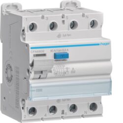 Détails visibles de Interrupteur différentiel 3P+N 80A 300mA type A pour Interrupteurs différentiels