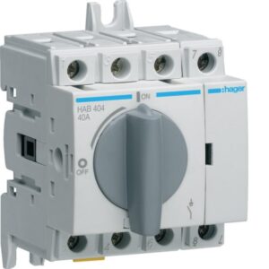 HAGER - Interrupteur général 4P - 40A - HAB404