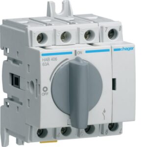 HAGER - Interrupteur général 4P - 63A - HAB406