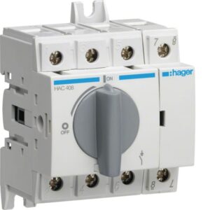 HAGER - Interrupteur général 4P - 80A - HAC408