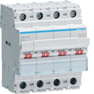 HAGER - Interrupteur modulaire 4 pôles 40A - SBN440