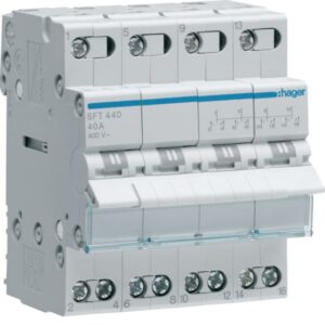 HAGER - Inverseur modulaire 4 pôles 40A