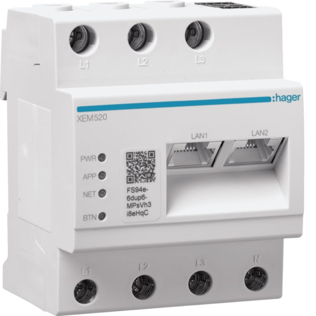HAGER - Local Load Manager pour 20 prises T2S + CPO - XEM520 HAGER - Local Load Manager pour 20 prises T2S + CPO - XEM520