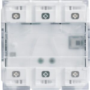 HAGER - Mécanisme gallery KNX 2 boutons-poussoirs avec LED - WXT312