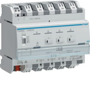 HAGER - Module de sorties pour l'éclairage variable - 3 sorties directes 300W - TXA663A