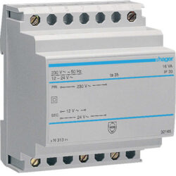 HAGER - Transformateur - 220V/12-24V - 16VA - 4 M. - ST313