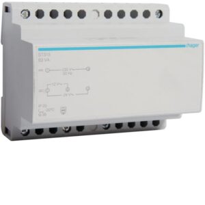 HAGER - Transformateur - 220V/12-24V - 63VA - 6 M. - ST315