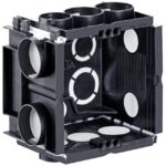 HELIA - Boîte d'encastrement Q-range ECON 60x60x50 mm avec 2 entr. de vis et surf. rain. - 7522
