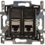 HIRSCHMANN - Prise murale de données 2x RJ 45 intégré